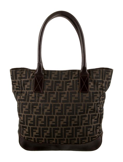 fendi canvas zucca gebraucht|fendi zucca tote bag.